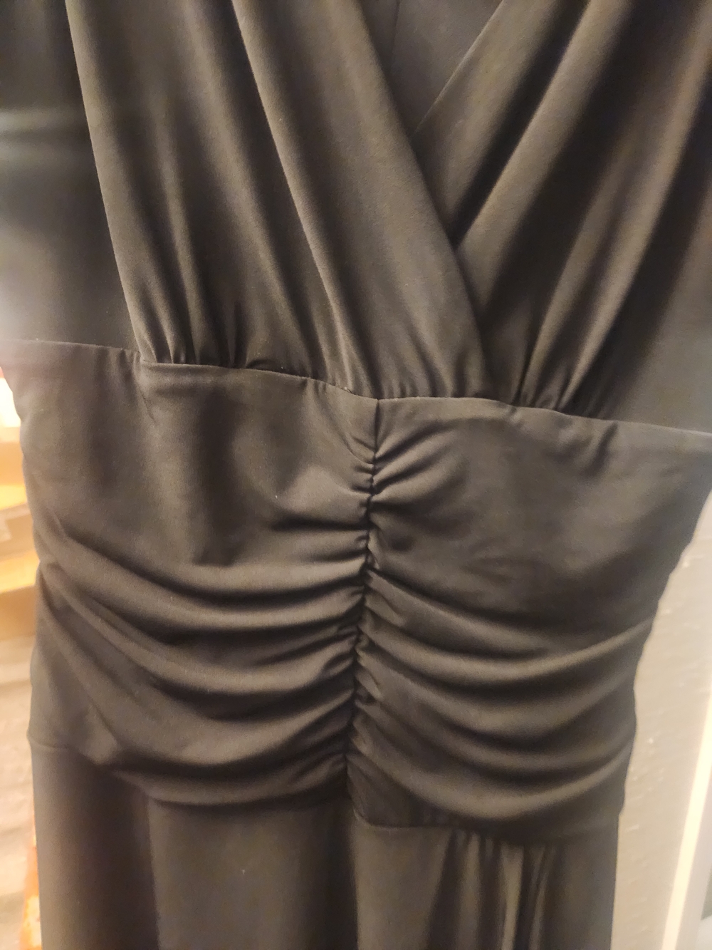 Rabbit Rabbit Rabbit Black V-Neck Ruched High-Low Dress - Picture 5 of 8